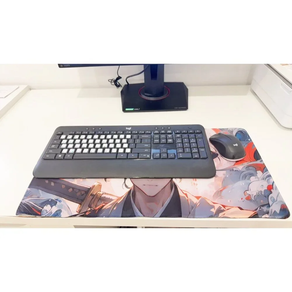 Anime Samurai Character Large Extended Gaming Mouse Pad
